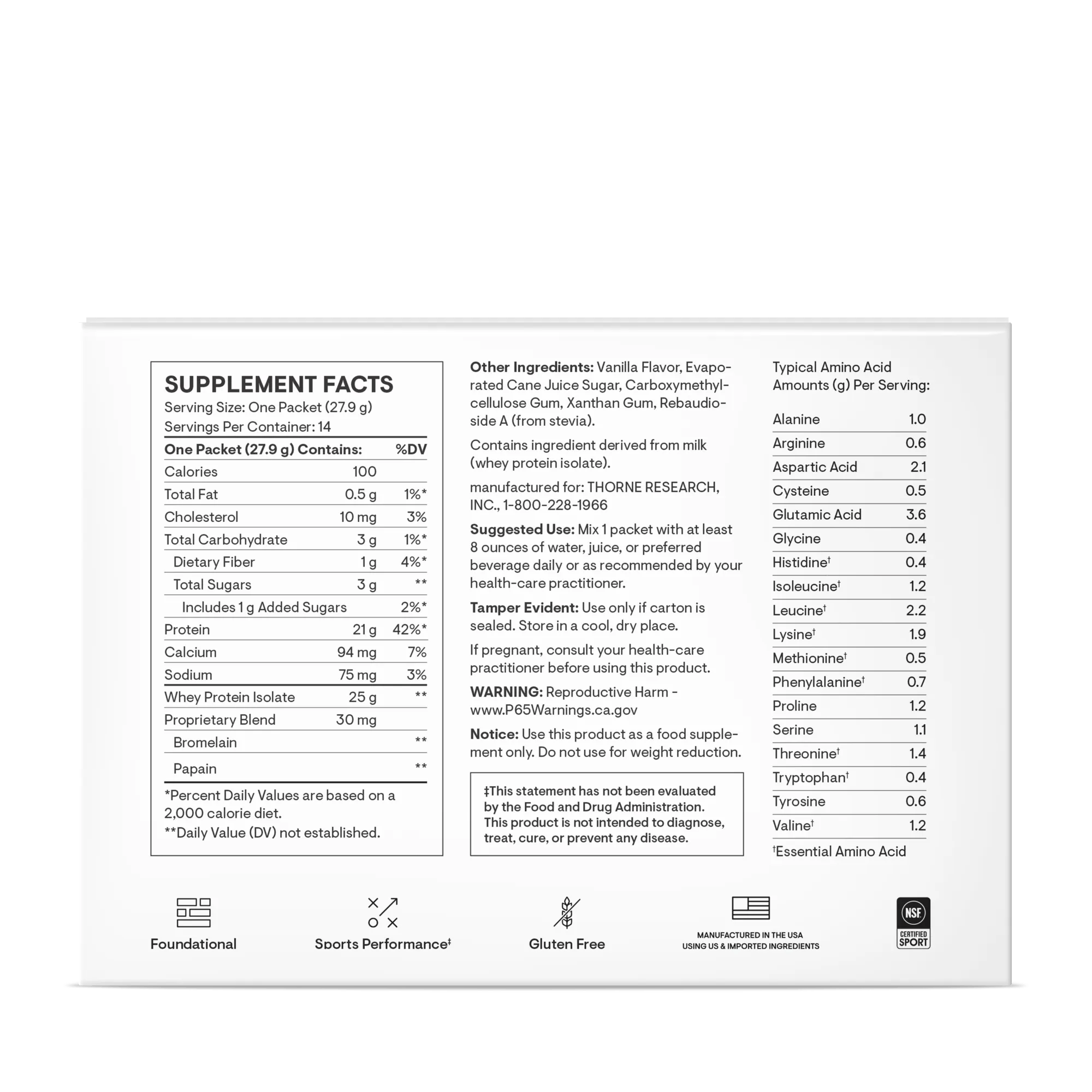 Whey Protein Isolate - Travel Packs - Vanilla thumbnail 7
