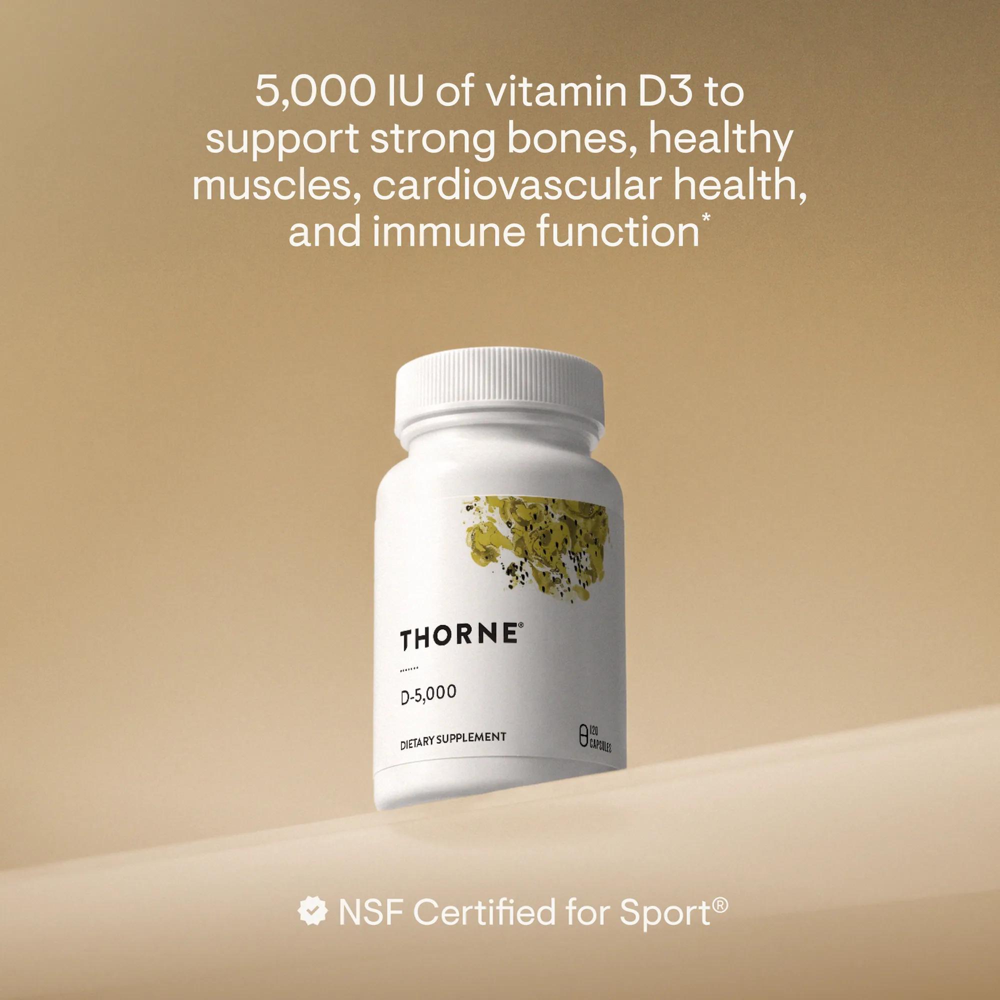 Vitamin D-5,000 - NSF Certified for Sport - 120 Servings thumbnail 2