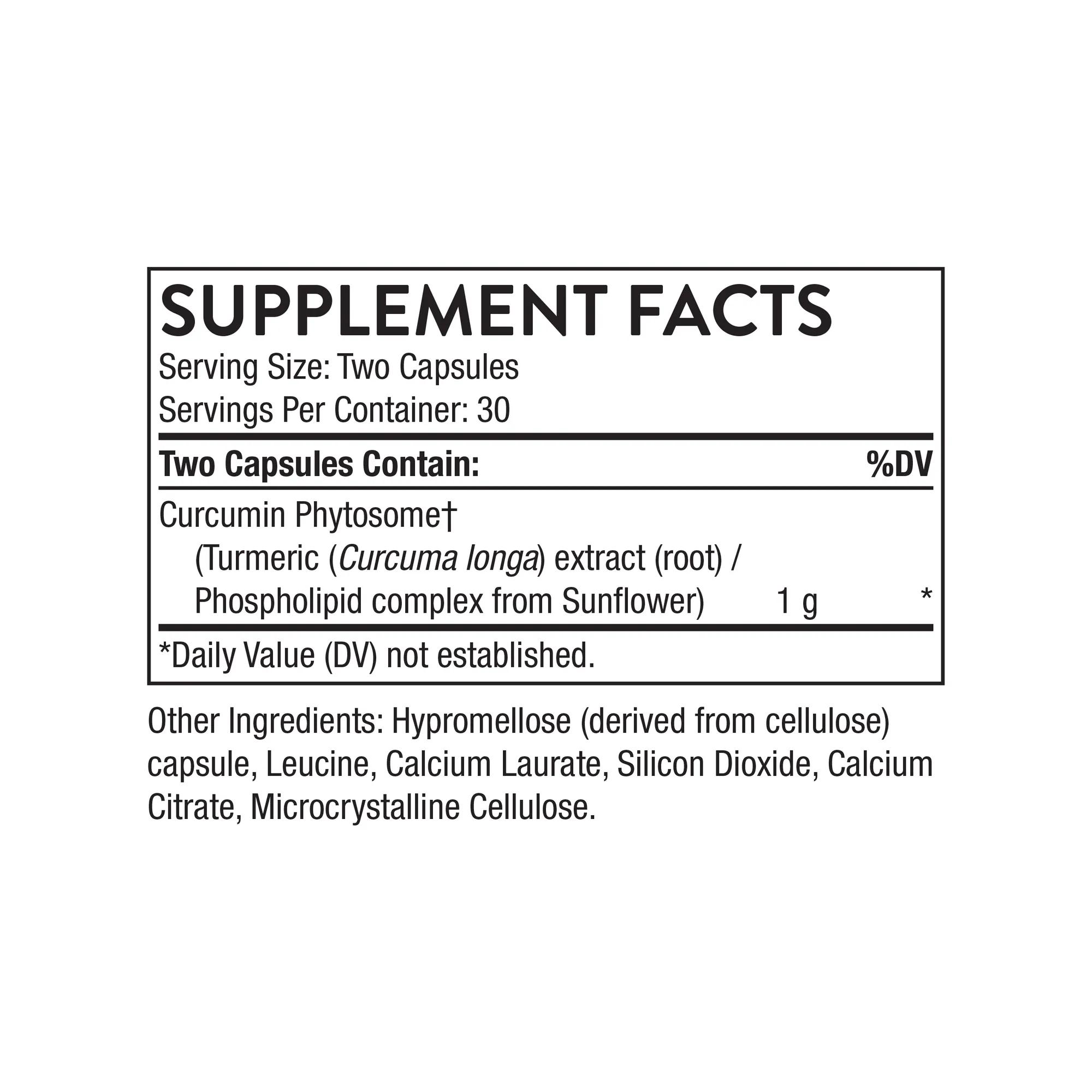 Curcumin Phytosome - 30 Servings thumbnail 5