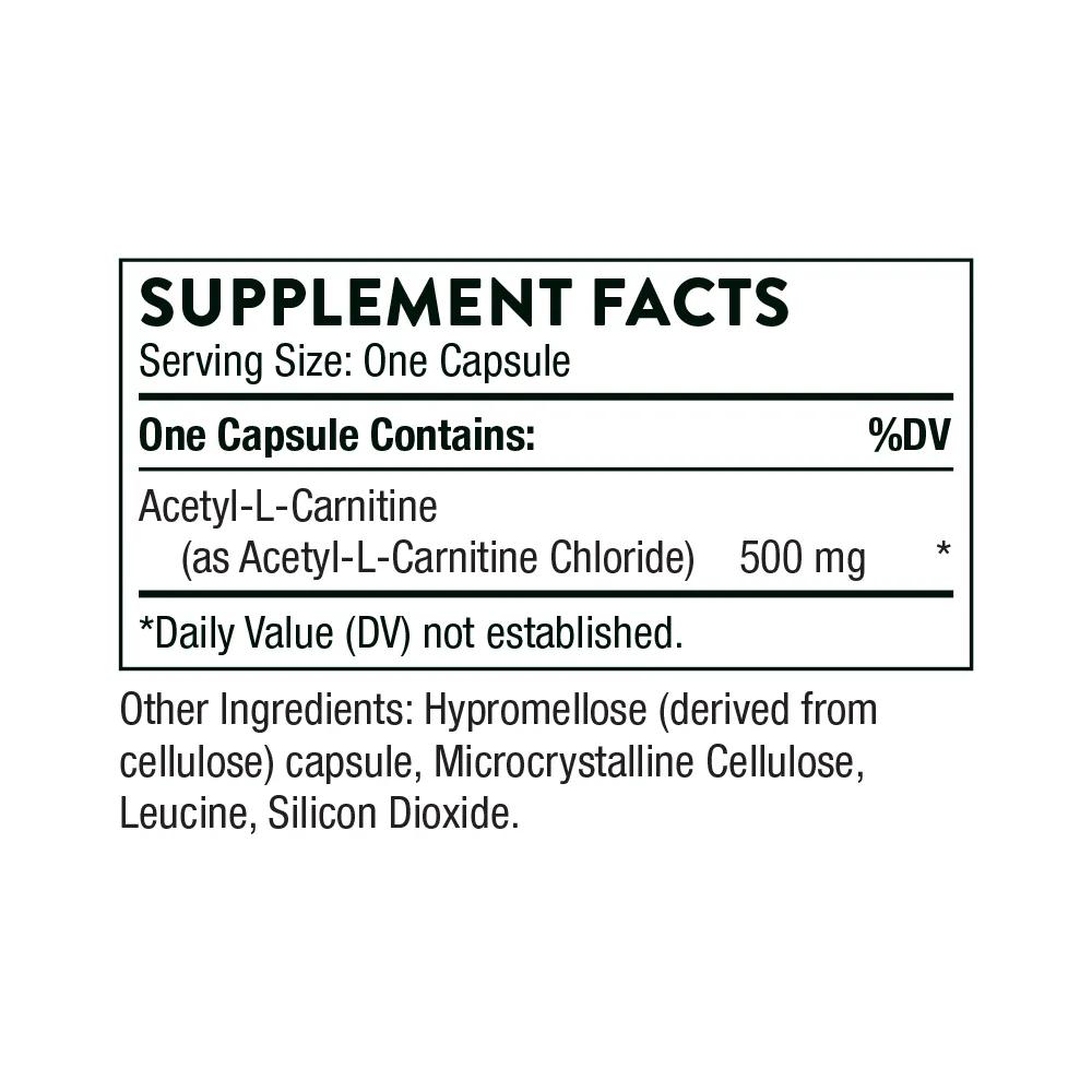 acetyl l carnitine 750mg Acetyl L-Carnitine HCL 500mg per serving main image 1